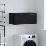 vidaXL Wandkast Zwart eiken 80 x 36.5 x 35 cm Bewerkt hout, Huis en Inrichting, Kasten | Overige, Verzenden, Nieuw