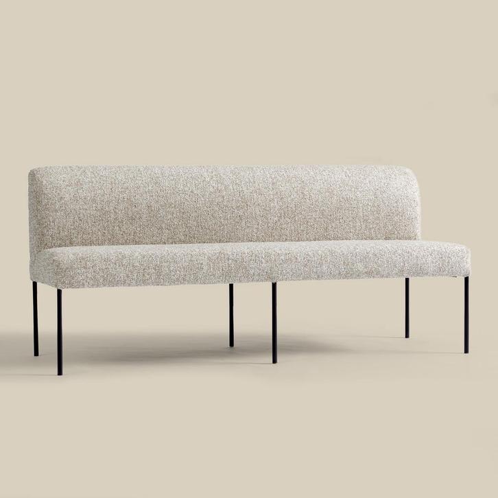 *WOONWINKEL* PEPP Interiors Cosmo Bankje Eetkamer Zandkleur, Huis en Inrichting, Banken | Bankstellen, Nieuw, Stof, Verzenden