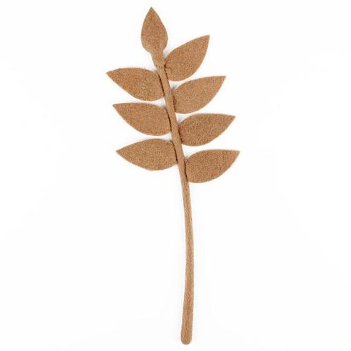 Vilten Decoratie Beige Tak met Beige Blaadjes - 42cm NIEUW, Kinderen en Baby's, Kinderkamer | Inrichting en Decoratie, Nieuw, Ophalen of Verzenden
