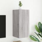 vidaXL Tv-wandmeubel met LED-verlichting 30,5x35x70 cm grijs, Verzenden, Nieuw, Overige houtsoorten