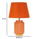 TAFELLAMP VIERKANT ORANJE CM Ø 28X44, Ophalen of Verzenden, Nieuw