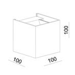 Reach Up en Down Muurlamp Champagne kubus met LED, Nieuw, Modern, Led, Plafondspot of Wandspot