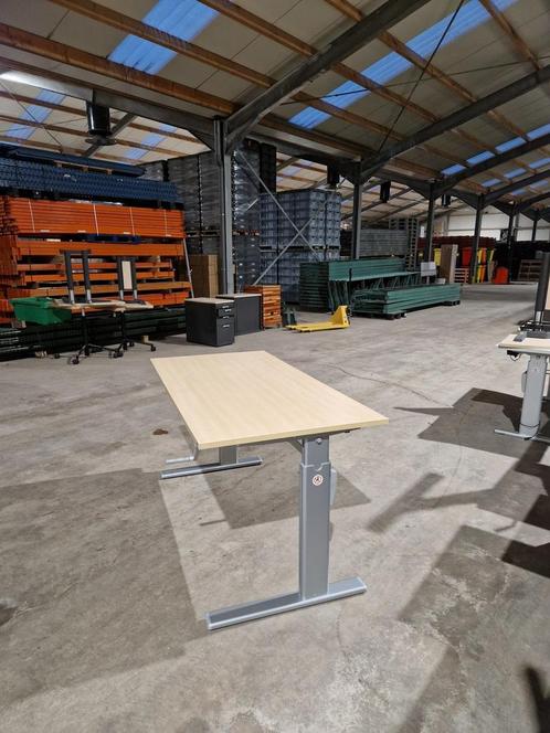 ActiForce Zitsta bureau 160x80 cm, hout/grijs, slinger, Huis en Inrichting, Bureaus, Gebruikt, Ophalen of Verzenden