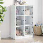 vidaXL buffetkast met deuren 68x37x109 cm bewerkt hout wit, Huis en Inrichting, Kasten | Buffetkasten, Minder dan 50 cm, Verzenden
