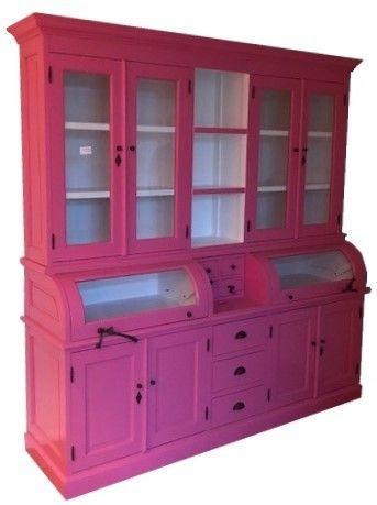 Buffetkast roze - wit Bastiaan 200cm, Huis en Inrichting, Kasten | Buffetkasten, Ophalen of Verzenden