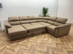 Beige U Bank ~ Slaapfunctie ~ Nieuwstaat, Huis en Inrichting, Ophalen of Verzenden, Nieuw