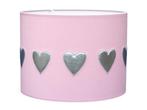Taftan - Hanglamp - Zilveren harten - Roze - 35 cm, Verzenden, Zo goed als nieuw