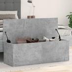 vidaXL Opbergbox 102x35x35 cm bewerkt hout betongrijs, Huis en Inrichting, Woonaccessoires | Kisten, Verzenden, Nieuw