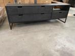 Fiori tv-dressoir zwart, mangohout (nieuw, outlet)