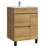 Badkamermeubel Set Salzburg 60 cm Eiken Staand Badmeubel, Verzenden, Nieuw, Wastafelkast