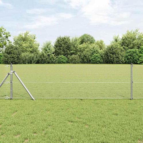 vidaXL Gelaste Draadhek met 13 Posten 0.4x50 m, Tuin en Terras, Schuttingen, Nieuw, IJzer, Verzenden