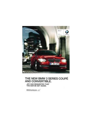 2010 BMW 3 SERIE PRODUCT BEARGUMENTATIE BROCHURE ENGELS beschikbaar voor biedingen