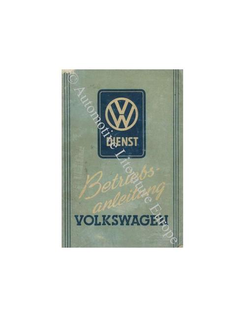 1952 VOLKSWAGEN KEVER INSTRUCTIEBOEKJE DUITS, Auto diversen, Handleidingen en Instructieboekjes