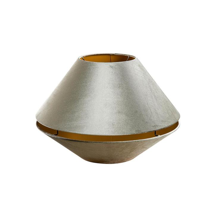 Dubbele velours lampenkap groen met gouden binnenkant, Huis en Inrichting, Lampen | Lampenkappen, 25 tot 50 cm, Rond, Groen, Nieuw