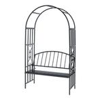 Pergola Barile met bank 205x114x55 cm zwart casa.pro, Verzenden, Nieuw