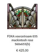 FOKA Glas-in-lood 035 voorzetraam 560x655mm, Antiek en Kunst, Antiek | Woonaccessoires, Ophalen