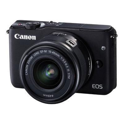 Canon EOS M10 Systeemcamera + 15-45mm Lens - Zwart, Audio, Tv en Foto, Fotografie | Lenzen en Objectieven, Zo goed als nieuw, Verzenden