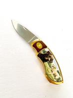 Franklin Mint knife two dogs gold plated - Zakmes, Antiek en Kunst
