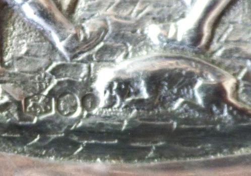 Asbak - .833 zilver, Antiek en Kunst, Antiek | Goud en Zilver