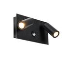 Buiten wandlamp zwart incl. LED 2-lichts bewegingssensor-, Nieuw, Overige materialen