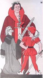 Minister De Wilde en Velzens burgemeester op spotprent, Antiek en Kunst, Kunst | Litho's en Zeefdrukken, Verzenden