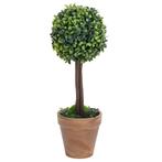 Kunstplanten met pot 2 st buxus bolvorming 56 cm groen, Tuin en Terras, Nieuw, Verzenden
