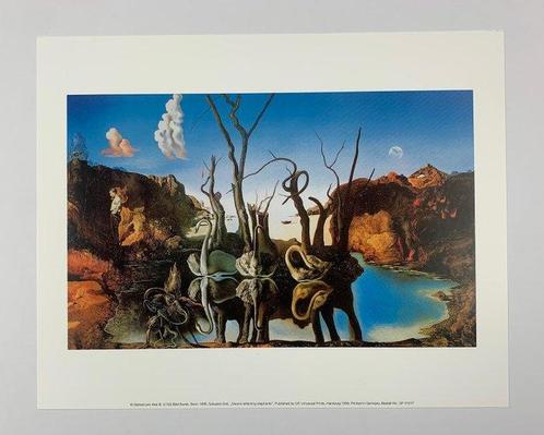 Salvador Dali (1904-1989) - Swans Reflecting Elephants, 1937, Antiek en Kunst, Kunst | Tekeningen en Foto's