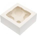Cupcake Doosje 4 Wit (incl. tray met venster) 3st., Verzenden, Nieuw