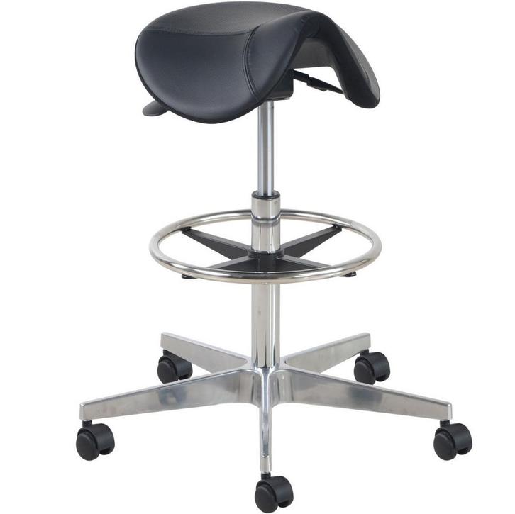 NIEUW hoge zadelkruk - aluminium voetenkruis, Huis en Inrichting, Barkrukken, Ophalen of Verzenden