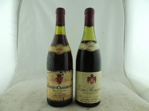 1982 Raphet Gevrey Chambertin & Mugneret Vosne Romanée -, Verzamelen, Wijnen