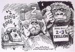 Pentekening Amerika - Irak rekening (lijst optie), Antiek en Kunst, Verzenden