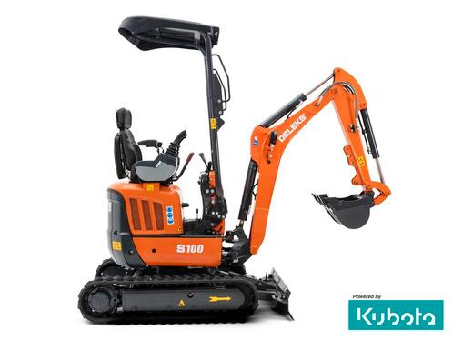 DELEKS® S100 Zero-Tail-Swing 1t Mini graafmachine 3-c Kubota, Zakelijke goederen, Machines en Bouw | Kranen en Graafmachines, Graafmachine