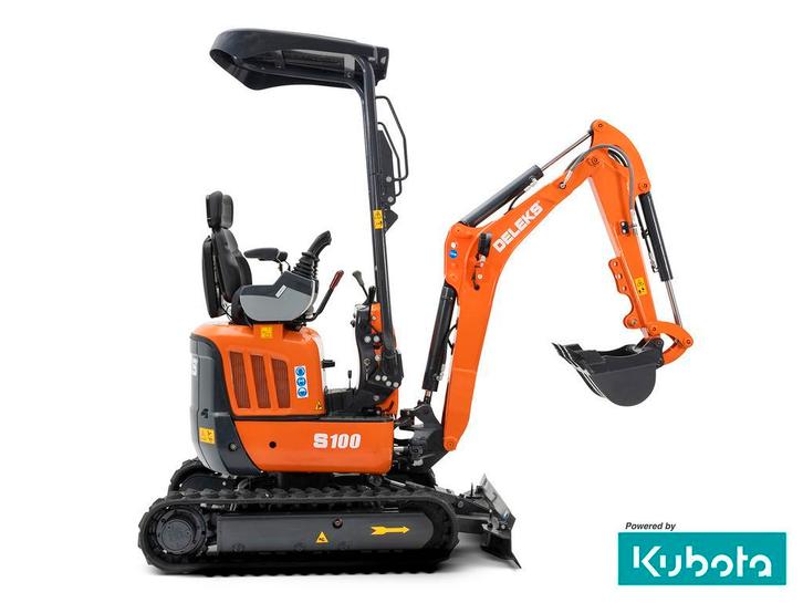 DELEKS® S100 Zero-Tail-Swing 1t Mini graafmachine 3-c Kubota, Zakelijke goederen, Machines en Bouw | Kranen en Graafmachines, Graafmachine