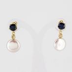 2-delige sieradenset - 18 karaat Geel goud Parel - Saffier, Sieraden, Tassen en Uiterlijk, Antieke sieraden
