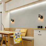 Set van 4 Zwarte Wandlampen – Metalen E27 Industrieel Design, Huis en Inrichting, Lampen | Spots, Verzenden, Nieuw