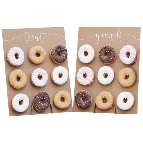 Tafeldecoratie Donut Standaard 42cm 2st, Hobby en Vrije tijd, Feestartikelen, Nieuw, Verzenden