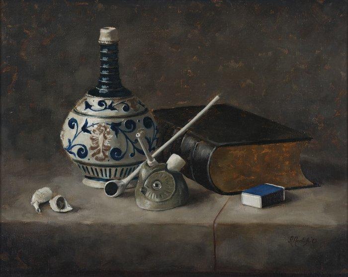 A. Lent (XX) - Stilleven, Antiek en Kunst, Kunst | Schilderijen | Klassiek