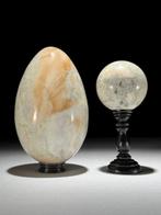 GEEN MINIMUMPRIJS - Prachtig paar onyxstenen - Ei-vormig en