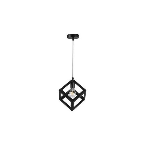 Moderne Hanglamp 16 cm | LED E27 Cube | Zwart, Huis en Inrichting, Lampen | Hanglampen, 75 cm of meer, Nieuw, Metaal, Ophalen of Verzenden