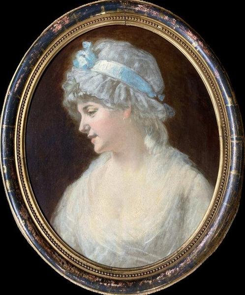 Franse school (XIX) - Elegant Madame En Profil, Antiek en Kunst, Kunst | Schilderijen | Klassiek