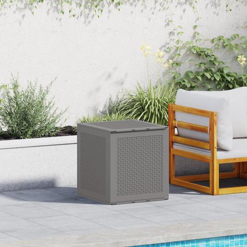 vidaXL Tuinopbergbox 55x53x57 cm polypropeen lichtgrijs, Tuin en Terras, Overige Tuin en Terras, Nieuw, Verzenden