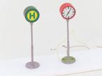 Set : Haltepaal en klok beide met verlichting H= 13 cm, Ophalen of Verzenden, Gebruikt
