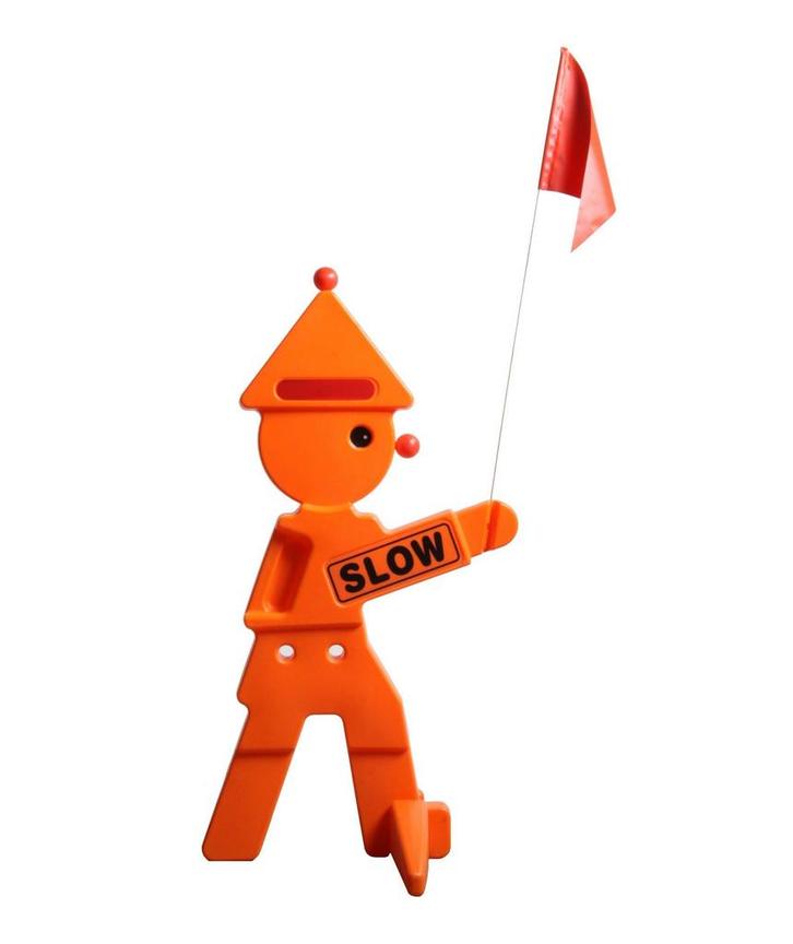 Swing King verkeersmaatje Clown 95cm - met vlag, Kinderen en Baby's, Speelgoed | Actiefiguren, Nieuw, Ophalen of Verzenden