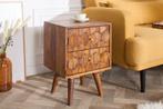 Massieve bijzettafel MYSTIC LIVING 40cm Sheesham nachtkastje, Huis en Inrichting, Kasten | Overige, Ophalen of Verzenden, Nieuw