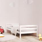 vidaXL Bedframe zonder matras massief grenenhout wit 75x190, Eenpersoons, Verzenden, Wit, Nieuw