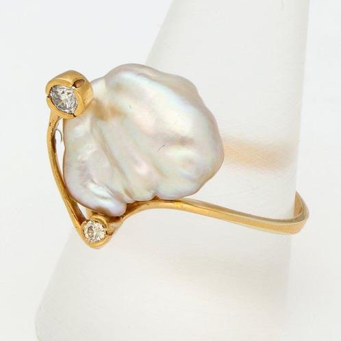 Zonder Minimumprijs - Ring - 14 karaat Geel goud Diamant, Sieraden, Tassen en Uiterlijk, Ringen