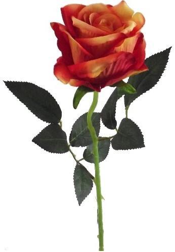 Roos Zijden Open Velvet Oranje 52 cm per stuk, Huis en Inrichting, Woonaccessoires | Kunstplanten en Kunstbloemen, Nieuw, Ophalen of Verzenden