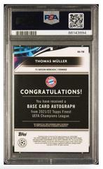 2021/22 Topps Finest UCL Thomas Müller #BATM - Autograph PSA, Verzamelen, Stickers, Nieuw
