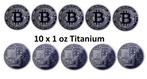 China. 10 x 2026 1 oz Titanium Bitcoin Round BU