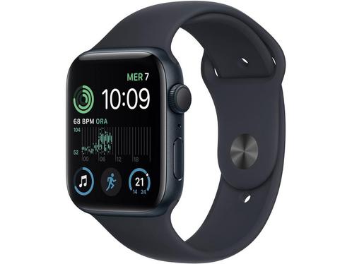 Apple Watch SE (2022), 44mm, GPS Zwart (Zwart), Huis en Inrichting, Woonaccessoires | Overige, Zo goed als nieuw, Verzenden